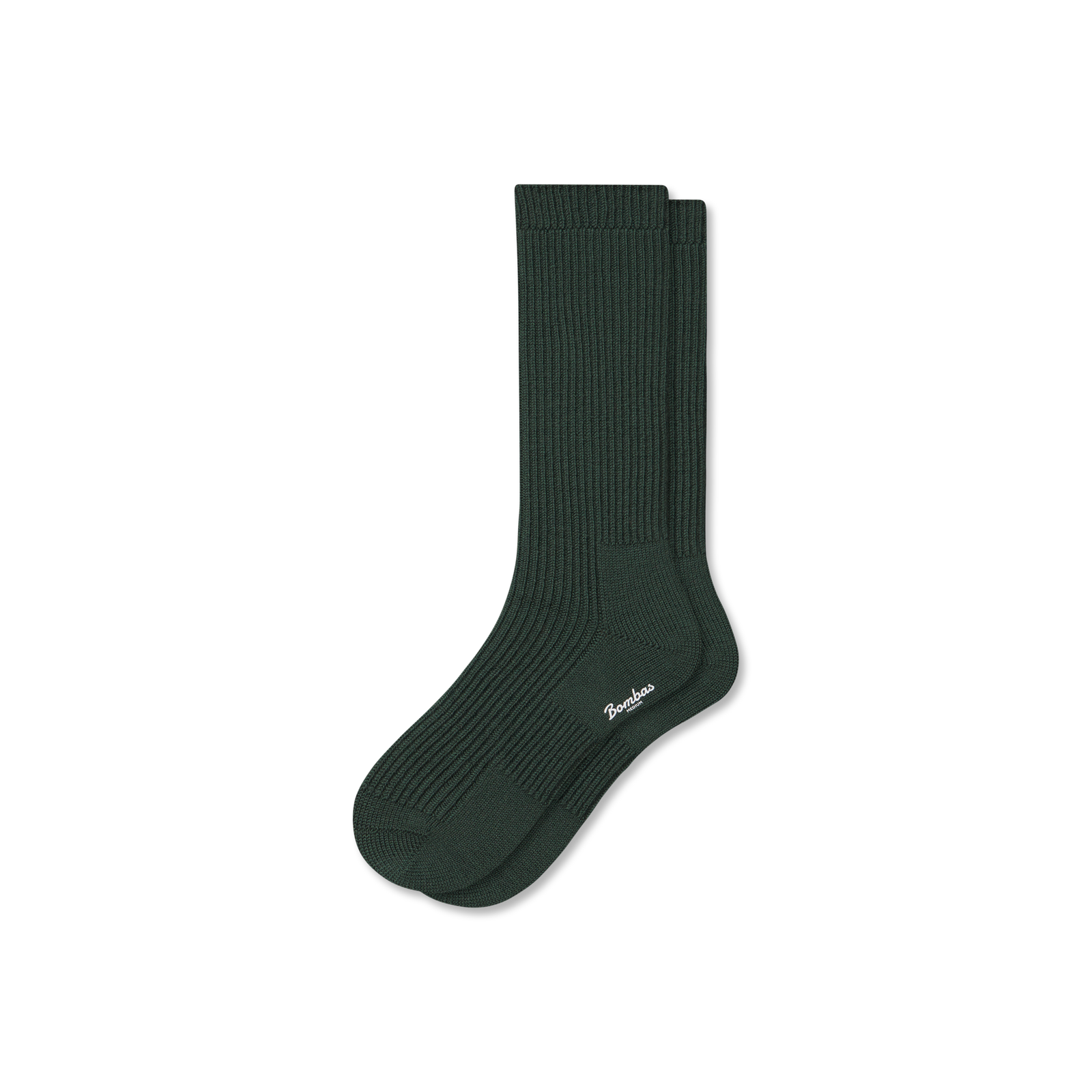 Merino Cashmere Blend Classic Rib Calf Socks - Dark Balsam L [10029]