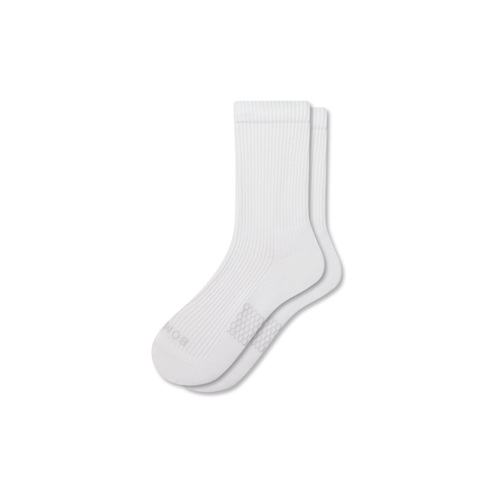 Modern Rib Half Calf Socks - white L [10047]