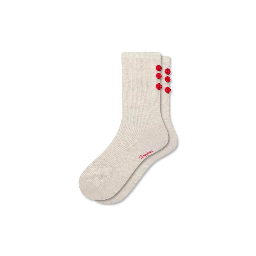 Women’s Hearts Lightweight Half Calf Socks - Fresh Ankle Support