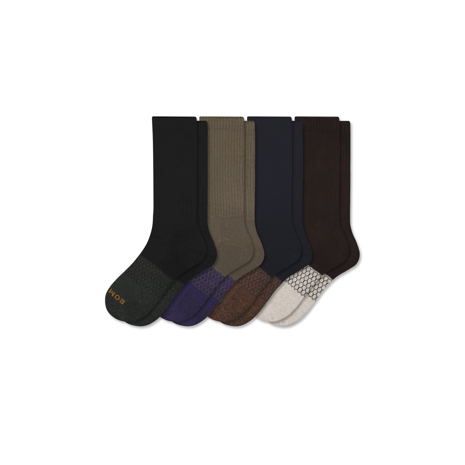 Men's Marl Calf Socks 4-Pack - navy espresso mix L [10177]
