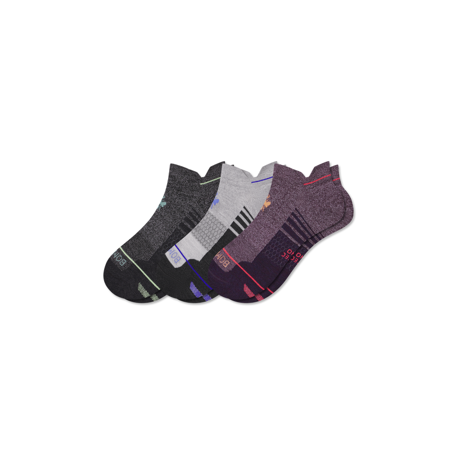 Women's Merino Wool Blend Run Ankle Sock 3-Pack - Studio Crew Rotation
