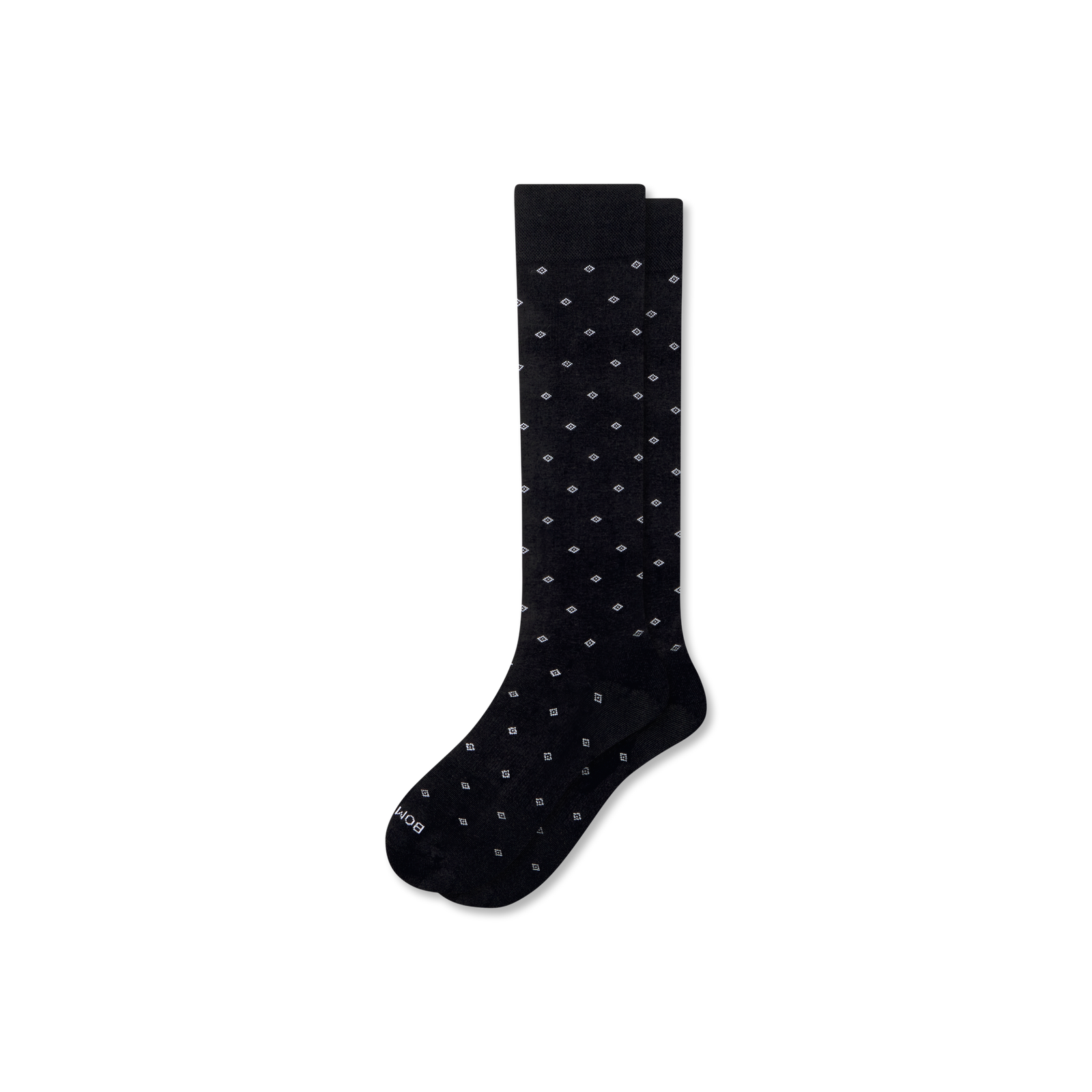 Dress Knee High Socks - Black Diamond L [10279]
