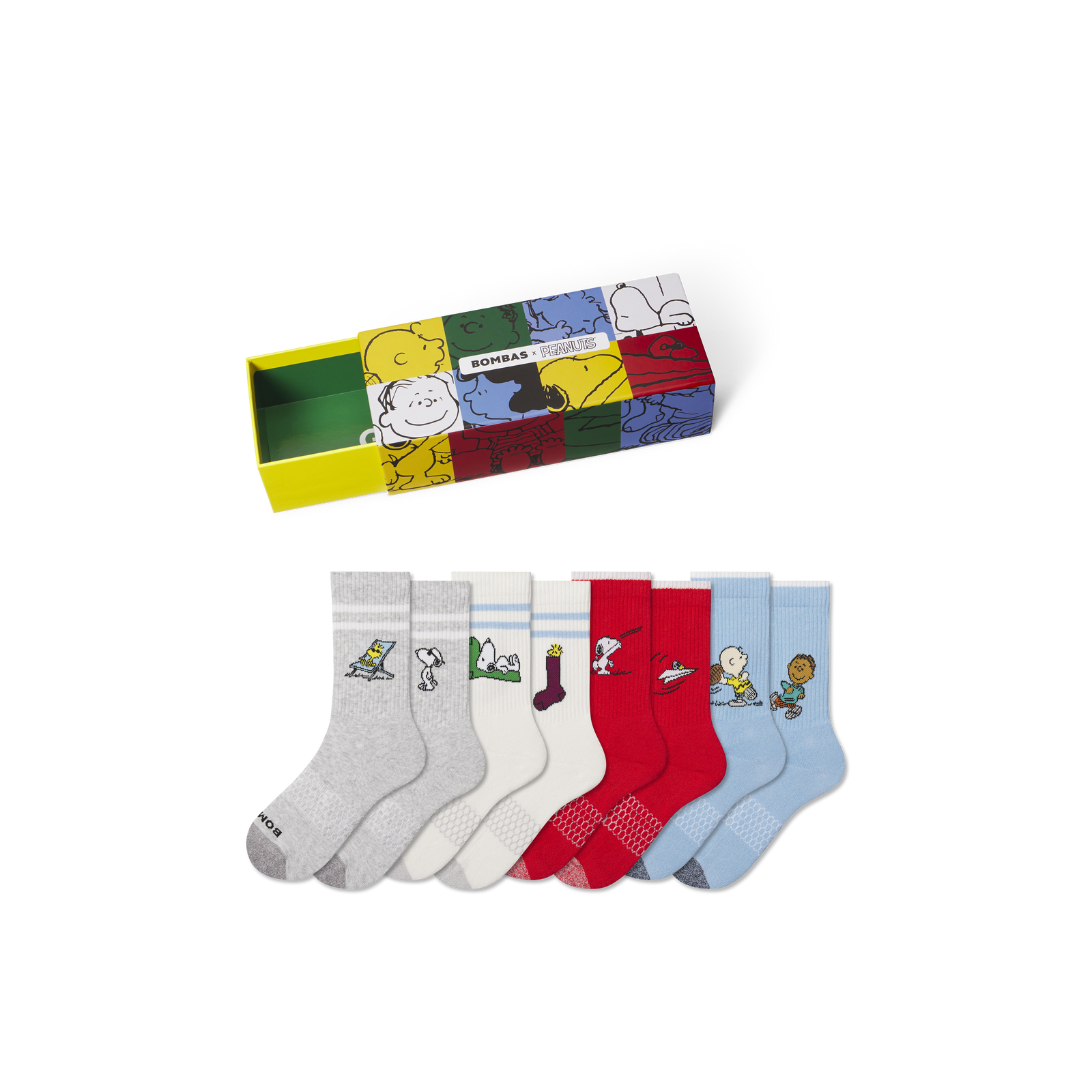 Peanuts x Bombas: Youth Calf Sock 4-Pack Gift Box - peanuts mix L [10298]