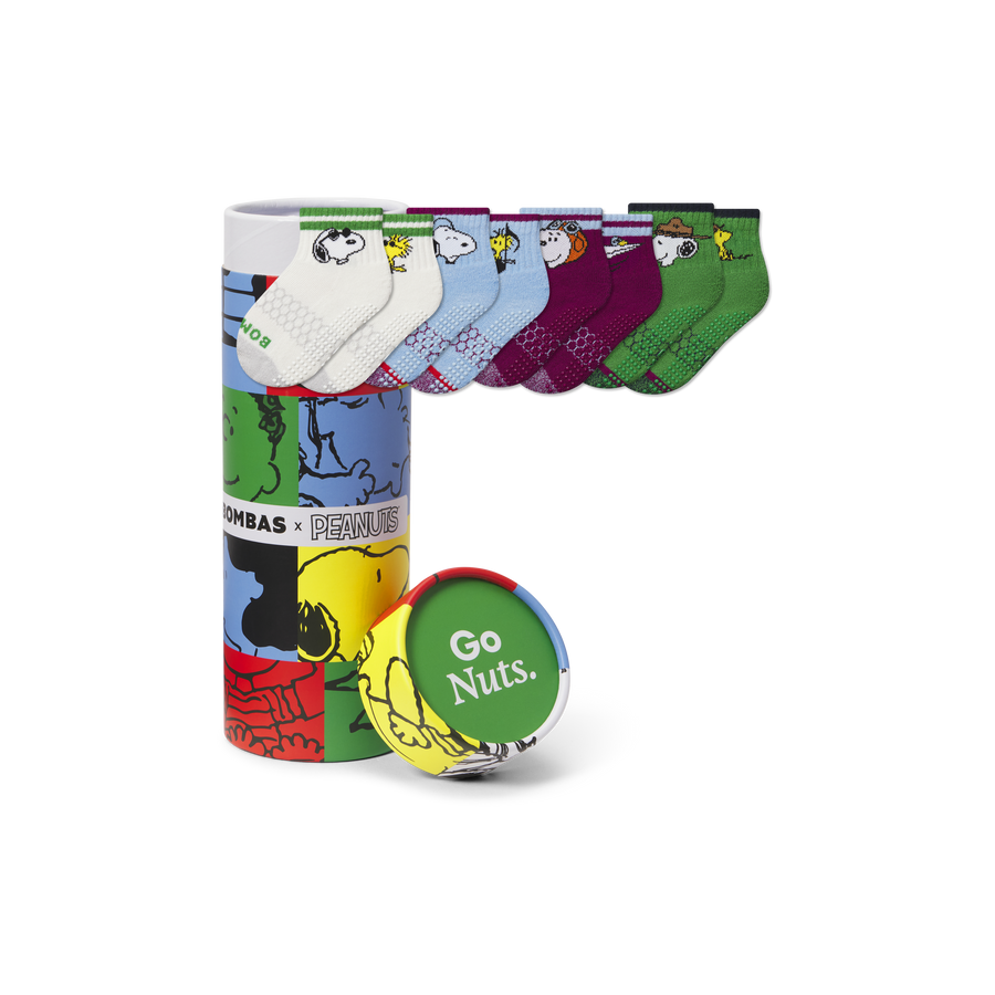 Peanuts x Bombas: Toddler Gripper Calf Sock 4-Pack Gift Box - Daily Gift Stash