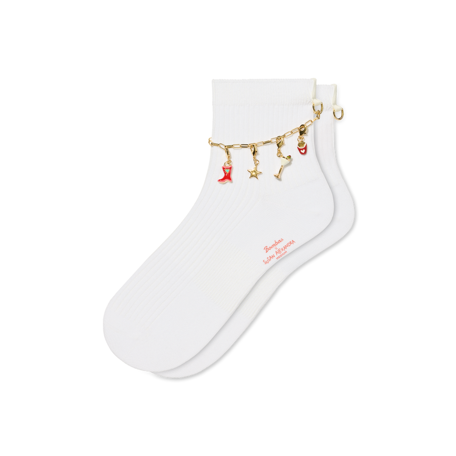 Bombas x Susan Alexandra Charms and Anklet Quarter Socks - Easy Trail Rotation