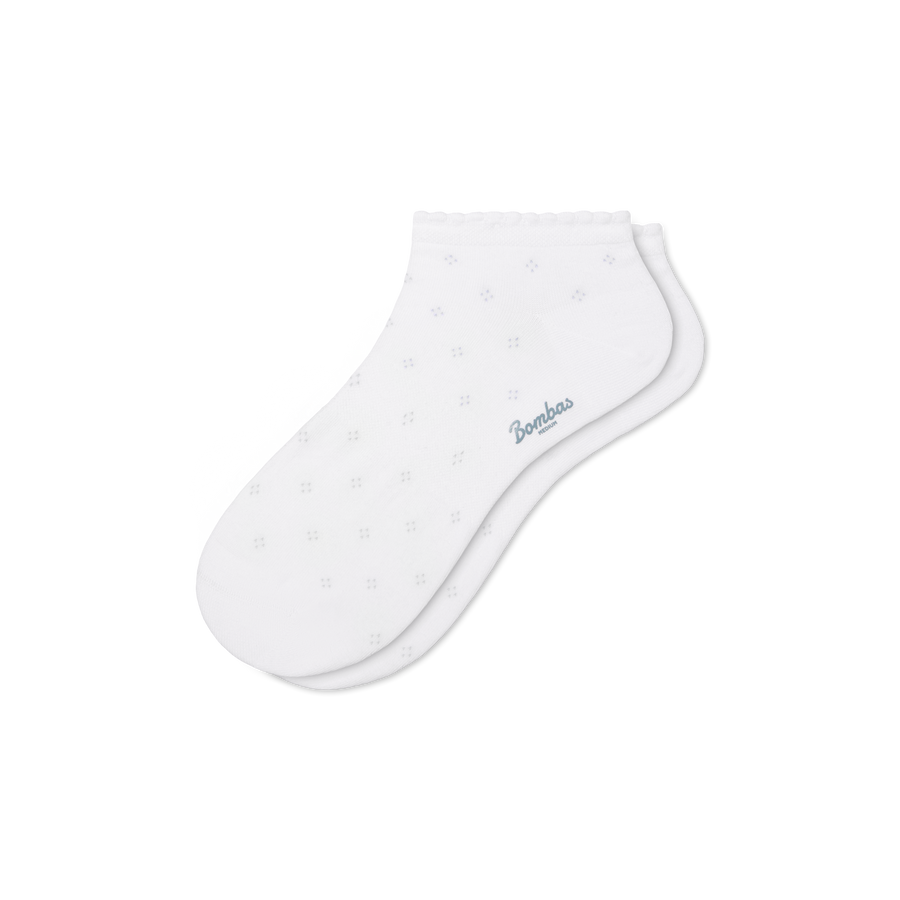 Women’s Scallop Lightweight Ankle Socks - Soft Court Fit