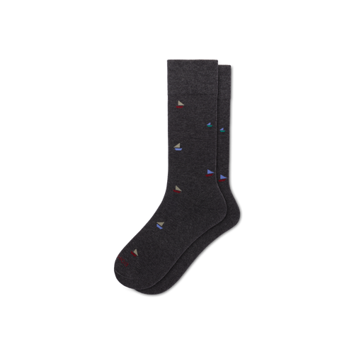 Dress Calf Socks - dark grey L [10435]