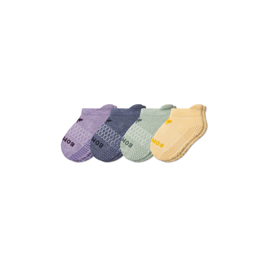 Toddler Marl Gripper Ankle Sock 4-Pack - Weekend Home Wear