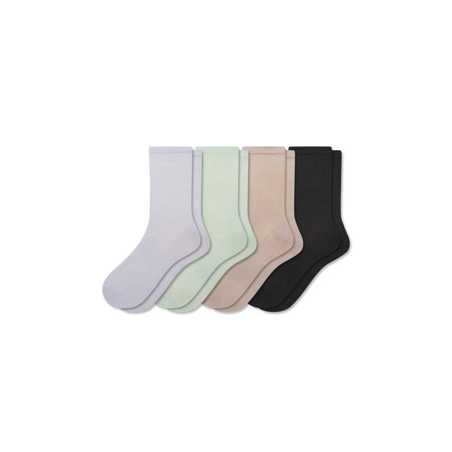 Women's Featherweight Rib Half Calf Sock 4-Pack - Studio Low Cut Move