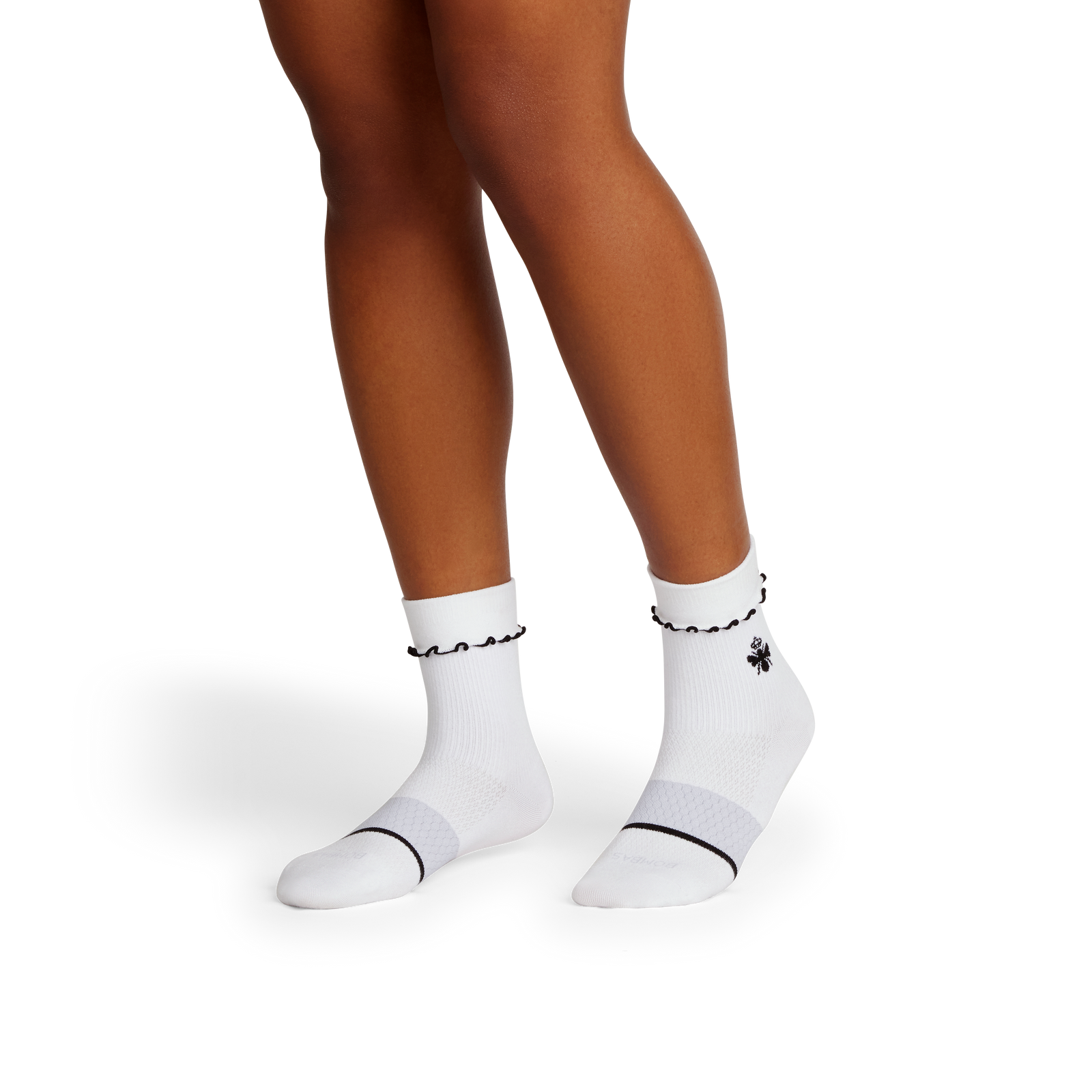 Ruffle Athletic Half Calf Socks - white WO2 [10942]