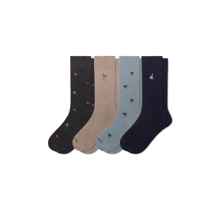 Men's Dress Calf Sock 4-Pack - Studio Ankle Move