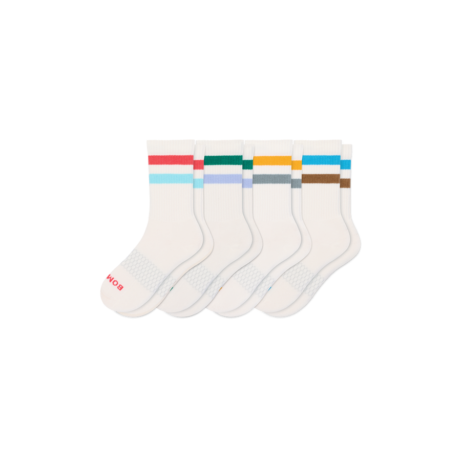 Youth Vintage Stripes Calf Sock 4-Pack - Easy Home Support