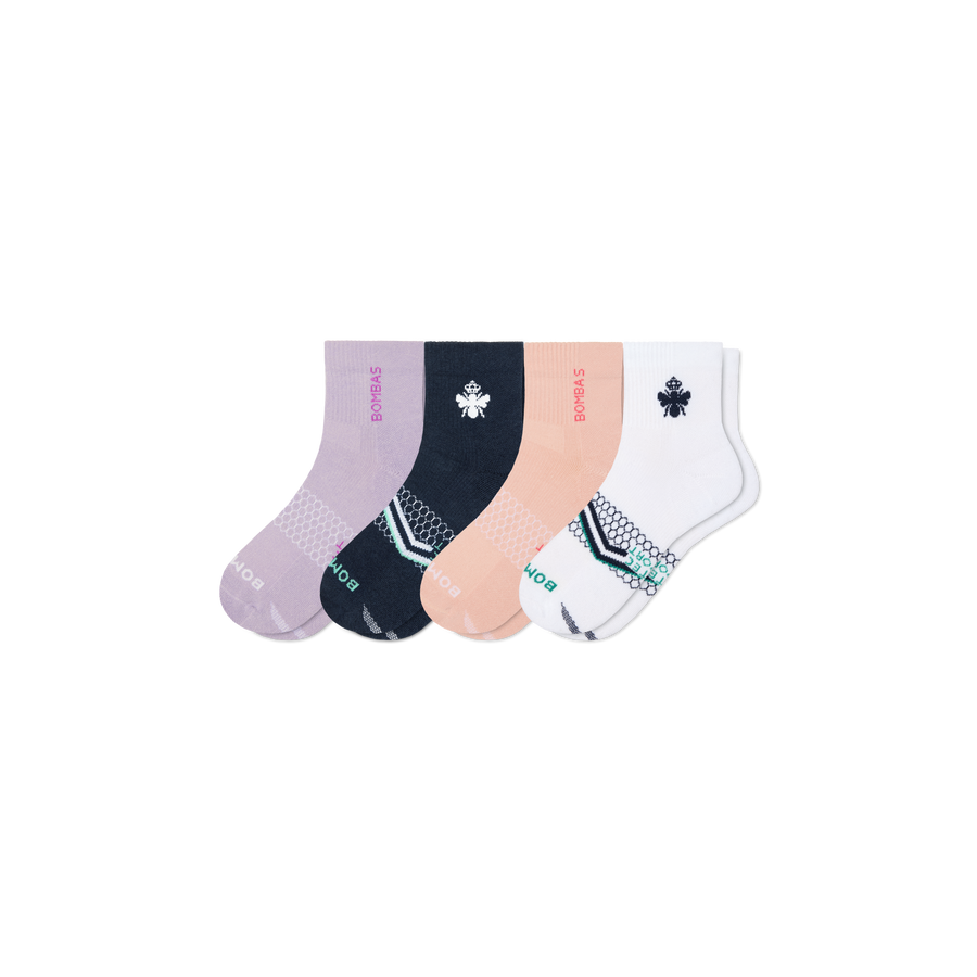 Women's All Sport Quarter Sock 4-Pack - Modern Shift Fit