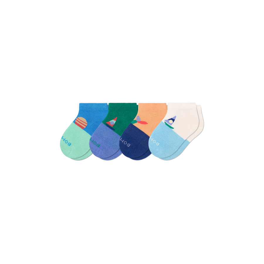 Toddler Lightweight Ankle Sock 4-Pack - Studio Crew Step