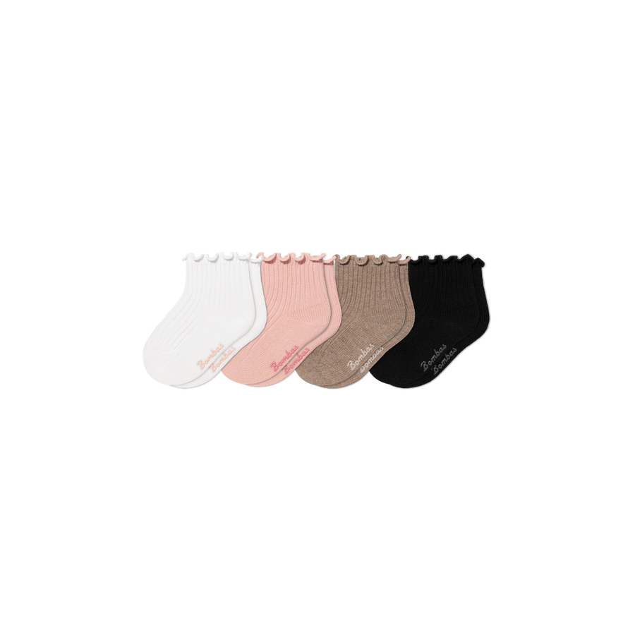 Baby Ruffle Rib Calf Sock 4-Pack (0-6 Months) - Soft Everyday Step