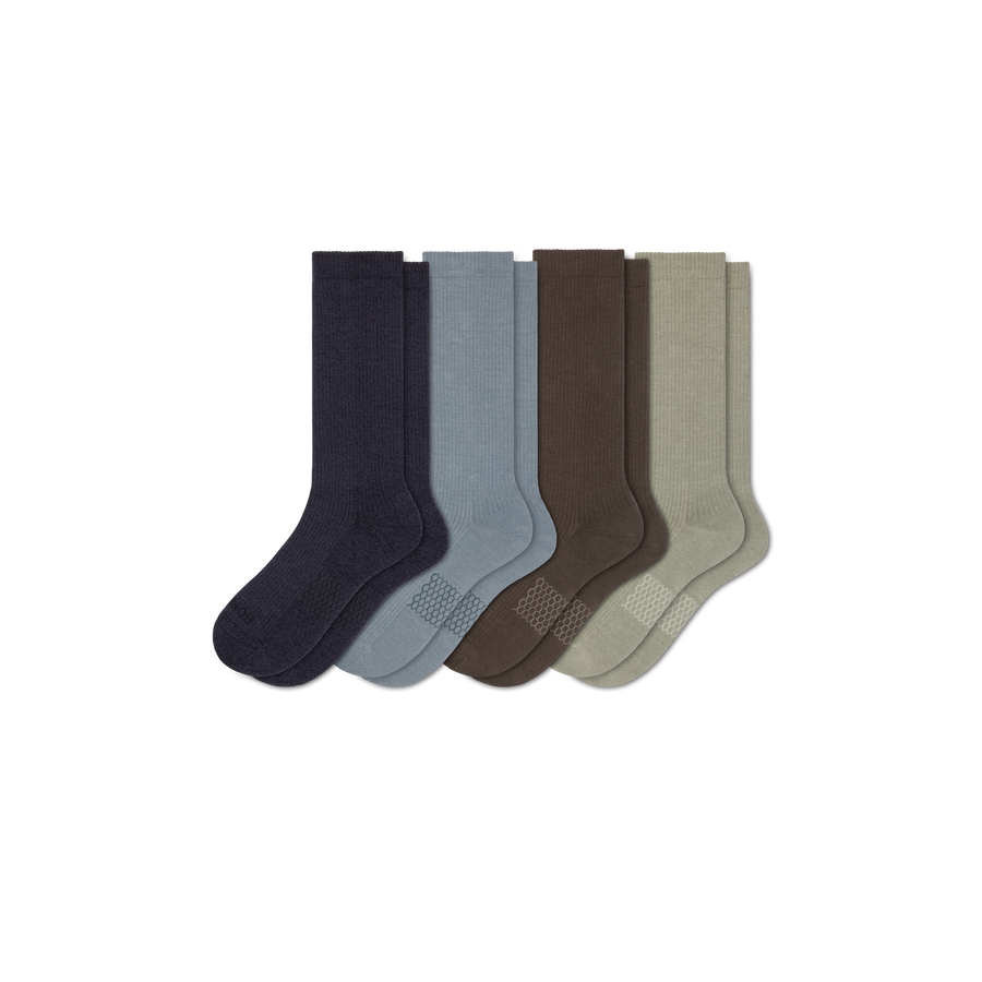 Men's Modern Rib Calf Sock 4-Pack - Weekend Studio Wear