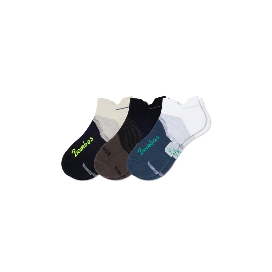 Men's Run Ankle Sock 3-Pack - Smooth No Show Cushion
