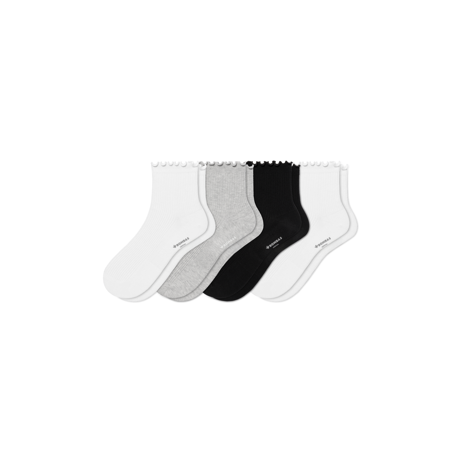 Ruffle Rib Quarter Socks - core mix L [11255]