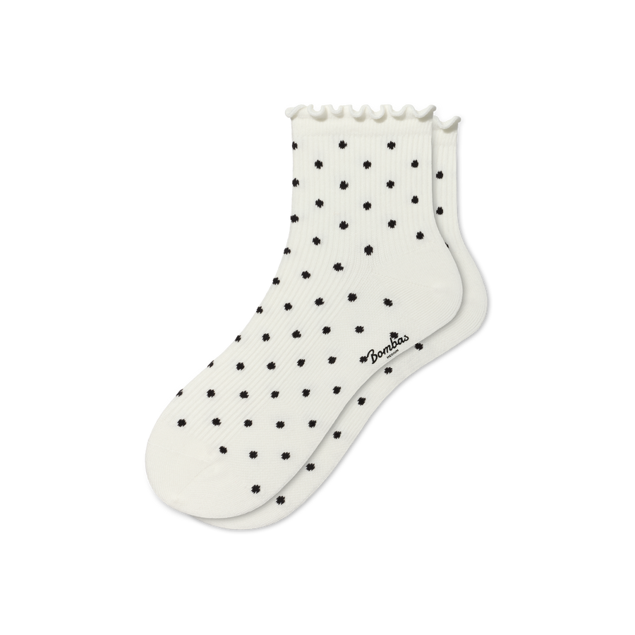 Women's Ruffle Rib Quarter Socks - Everyday Lounge Support