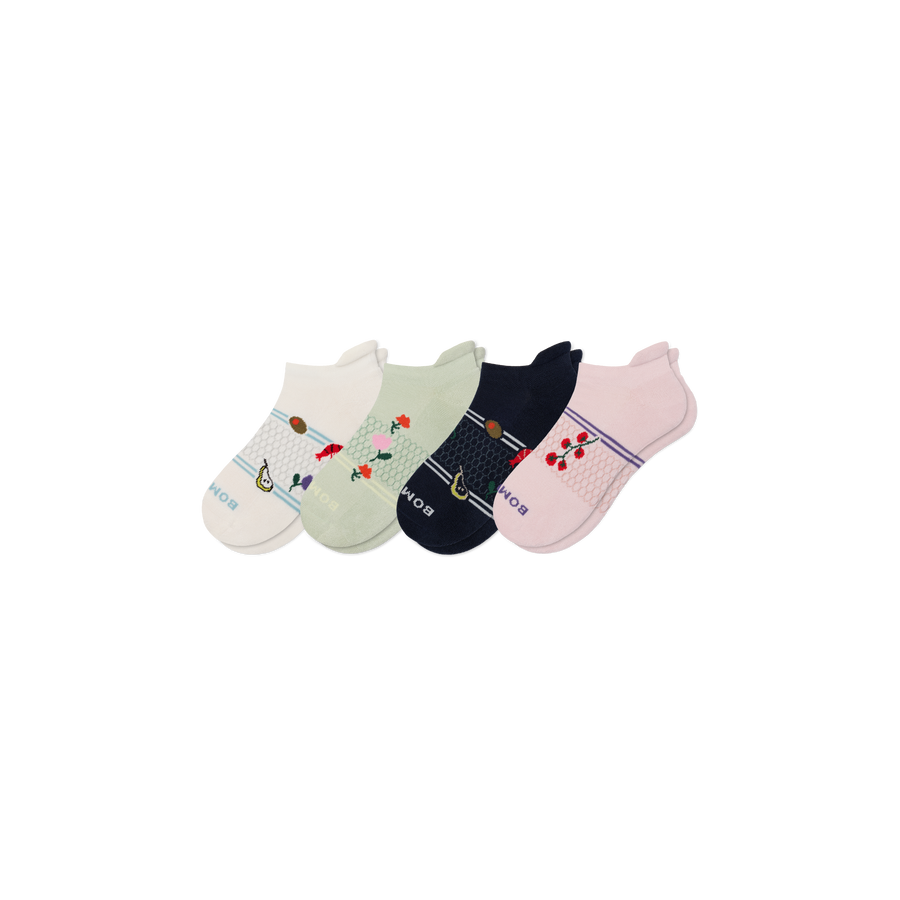 Women's Dinner Party Ankle Sock 4-Pack - Cushion Court Comfort