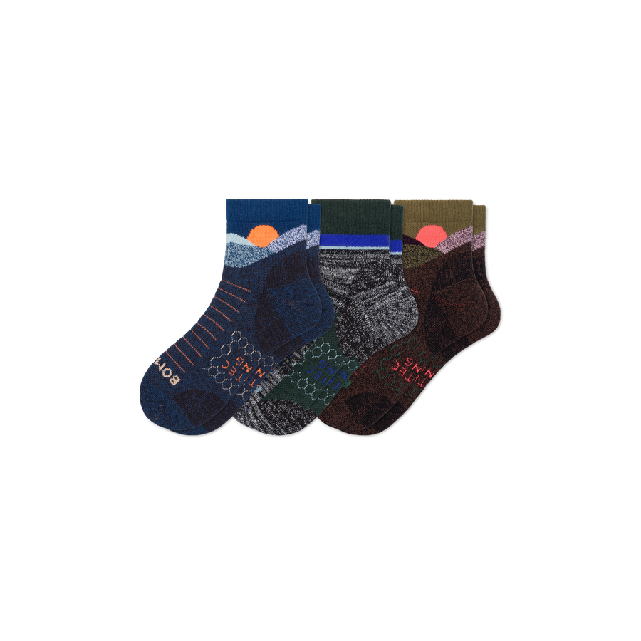 Women's Hiking Quarter Sock 3-Pack - Fresh School Fit