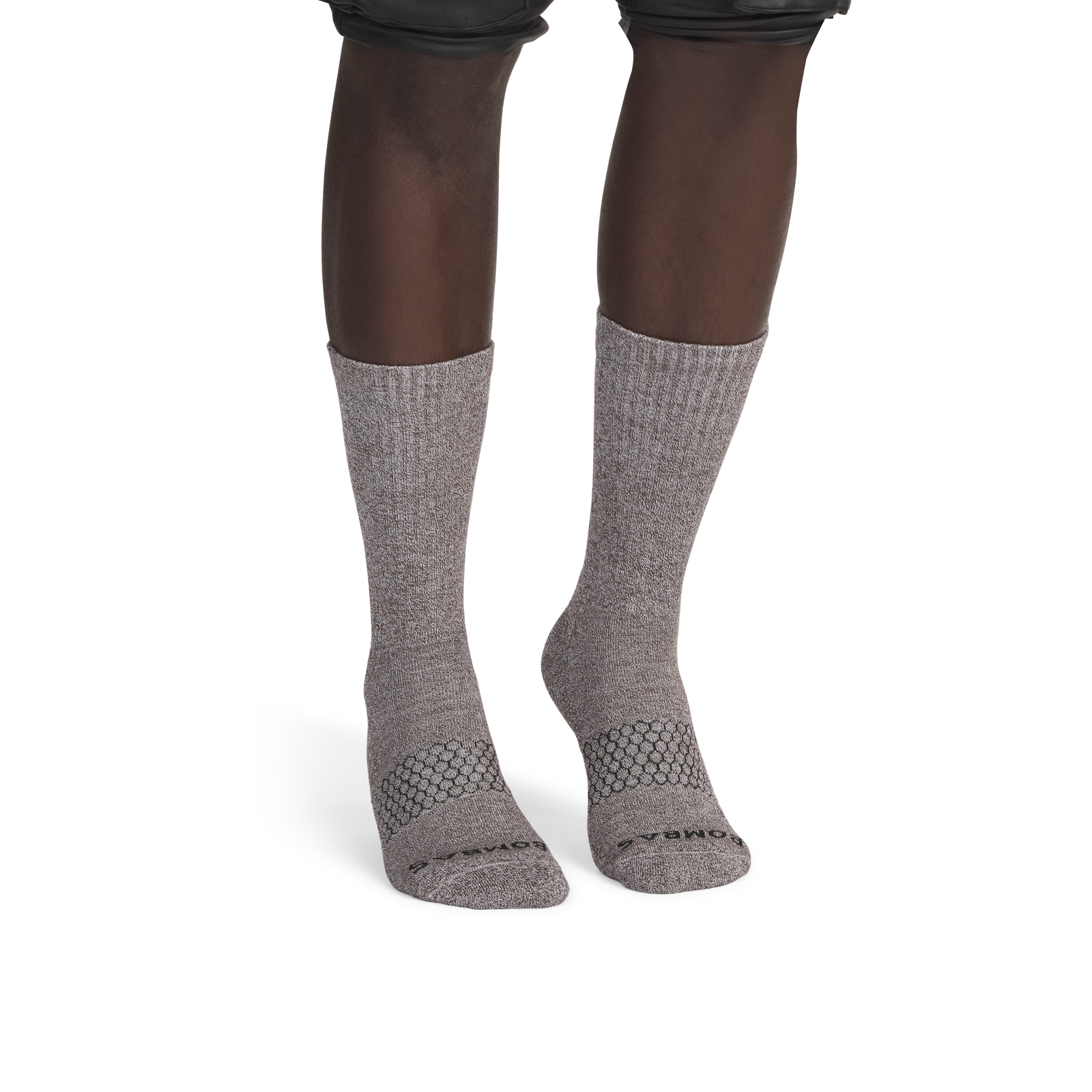 Marl Calf Socks - Soft White / Walnut MO1 [3129]