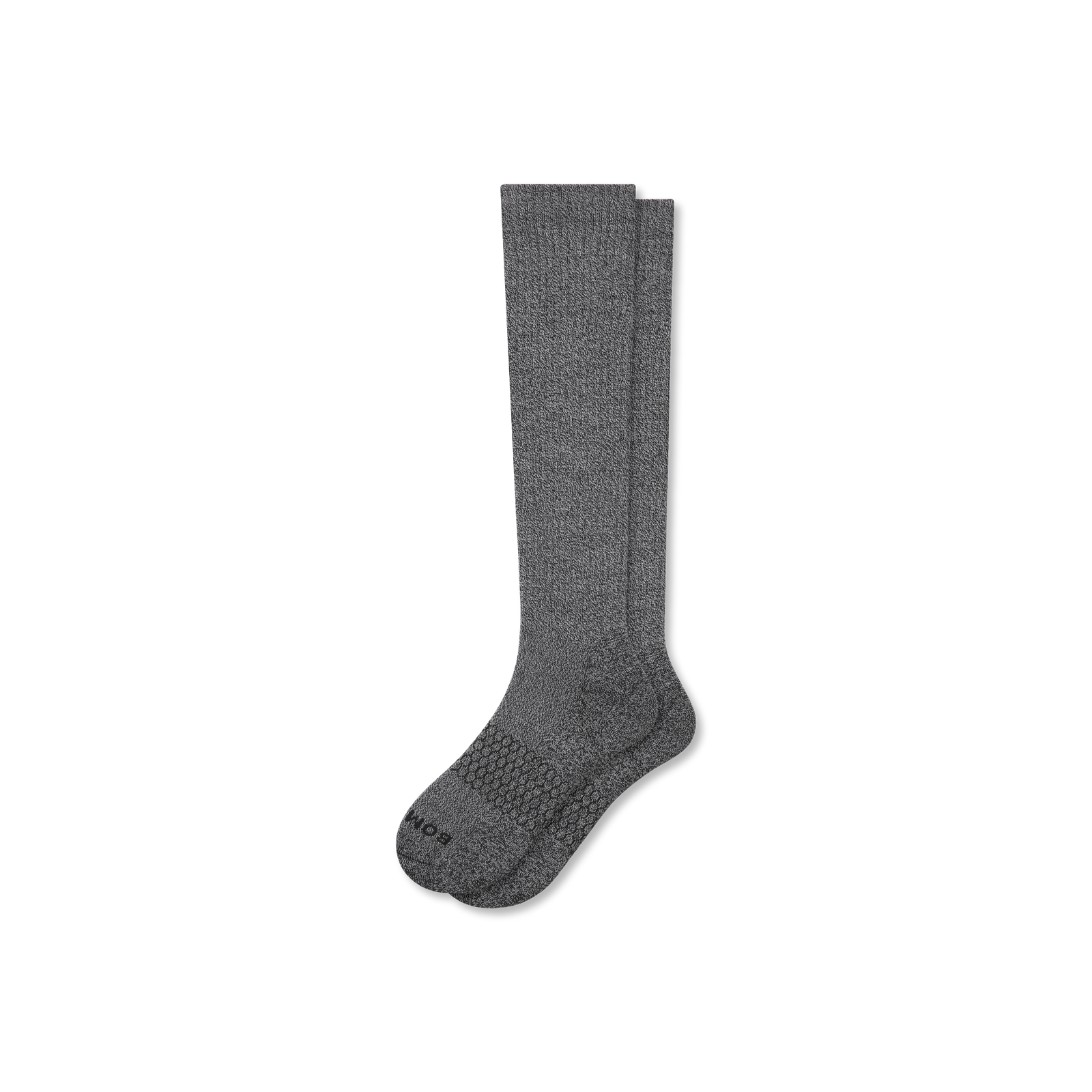 Marl Knee High Socks - Black / Dark Grey L [3933]