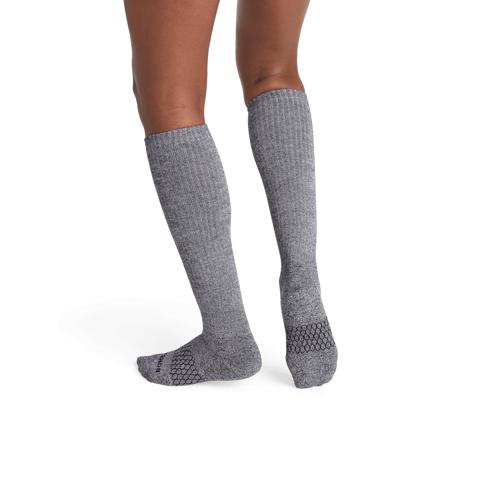 Marl Knee High Socks Marled Light Charcoal WO2
