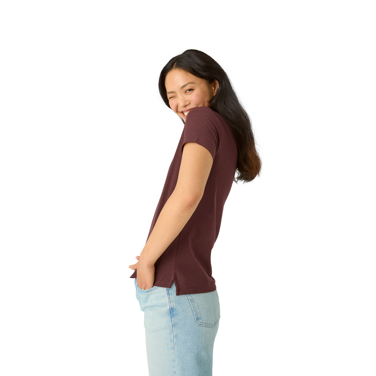 Air Slub Crew Neck T-Shirt - Dark Cocoa WO2 [5583]
