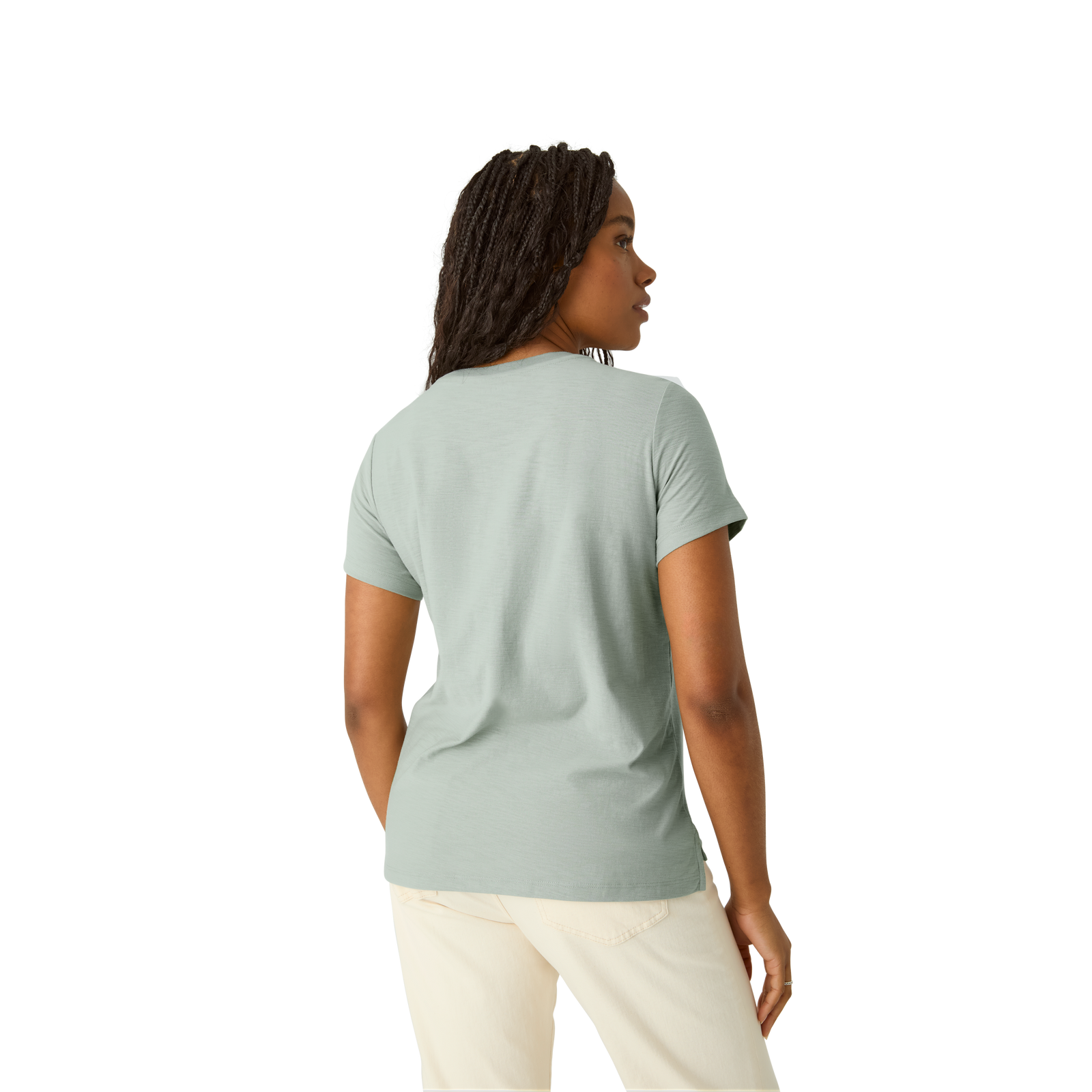 Air Slub Crew Neck T-Shirt - Putty Green WO3 [5583]