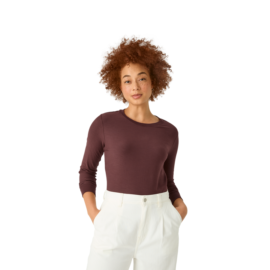 Women's Air Slub Long Sleeve T-Shirt - Recovery Stride Support