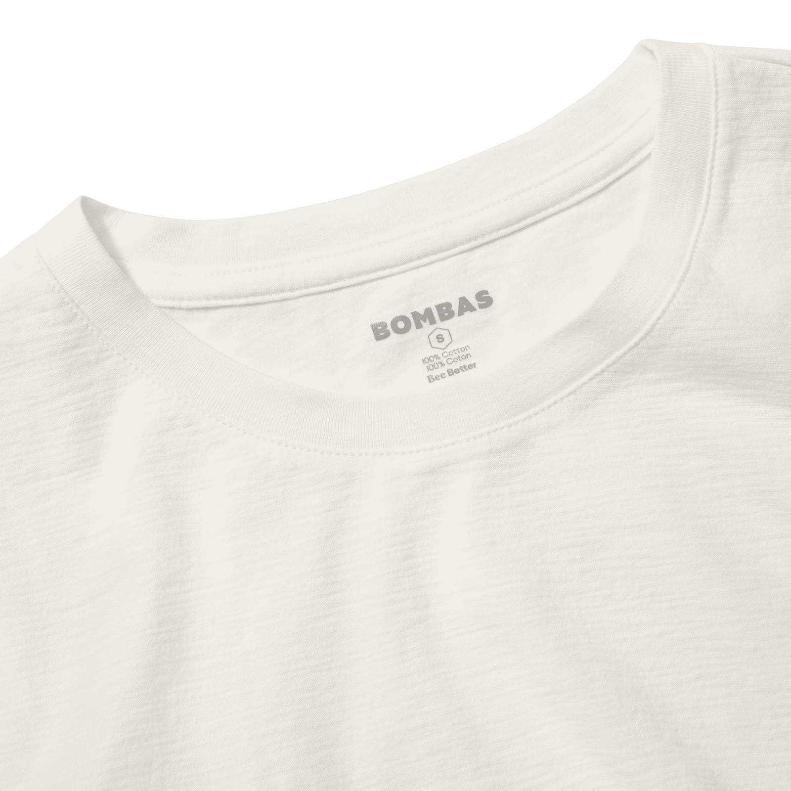 Women's Air Slub Long Sleeve Crew Neck T-Shirt Soft White Detail