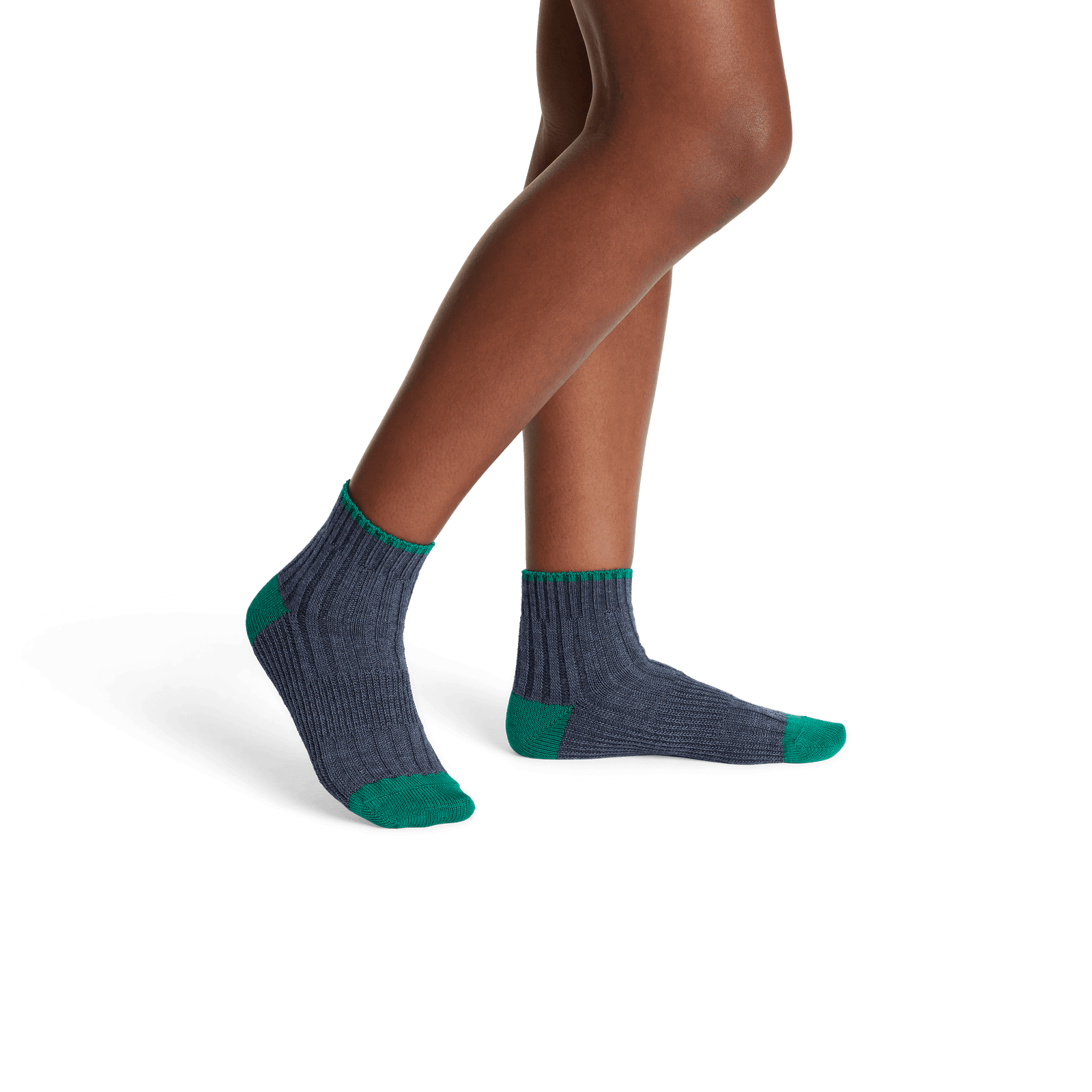 Merino Wool Blend Sweater Quarter Socks Blue Agate WO2