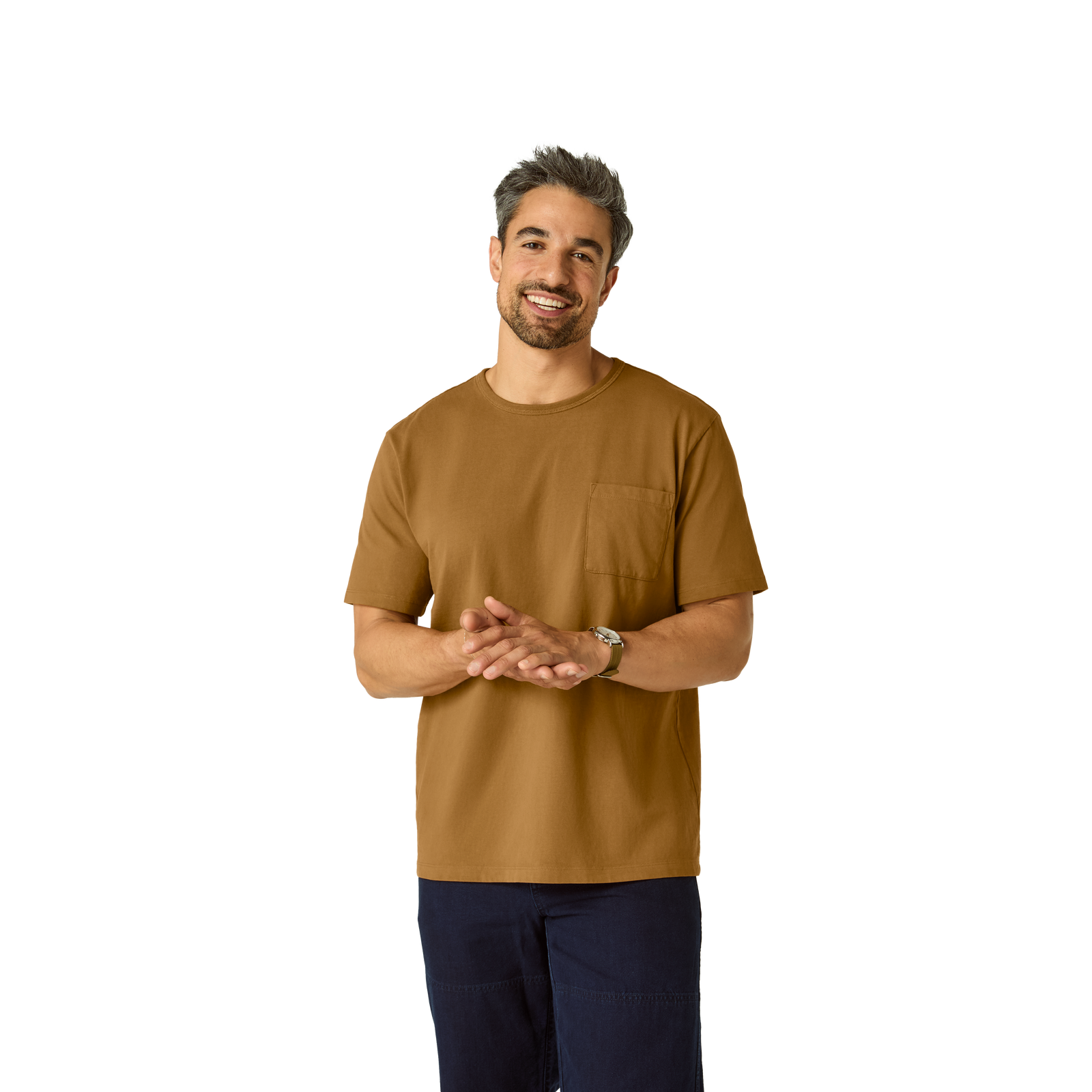 Men's Premium Weight Pocket Crew Neck T-Shirt - Canteen MO1 [7248]
