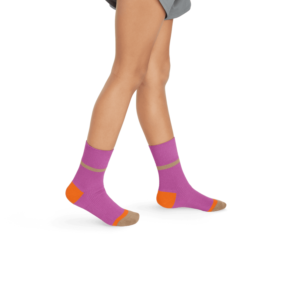 Youth Lightweight Ribbed Quarter Socks beachplum--2-transparent
