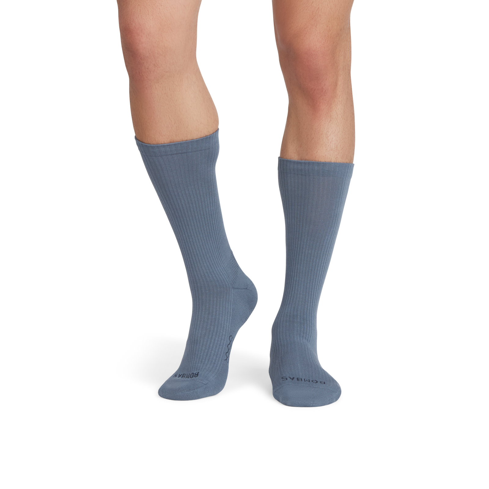 Modern Rib Calf Socks - steel blue MO1 [7406]