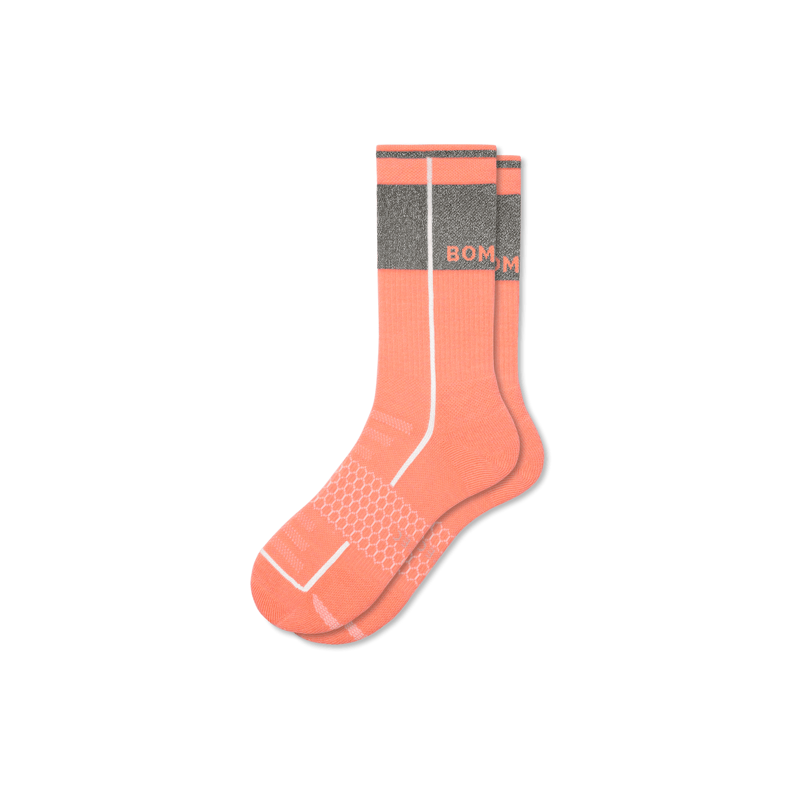 Reflective Performance Calf Socks - Reflective Peach - L [7757]