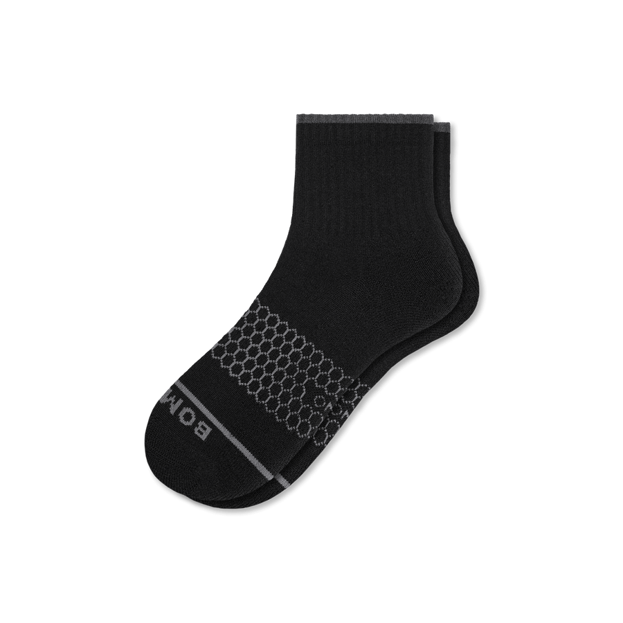 Men's Merino Wool Blend Quarter Socks - Daily Run Comfort