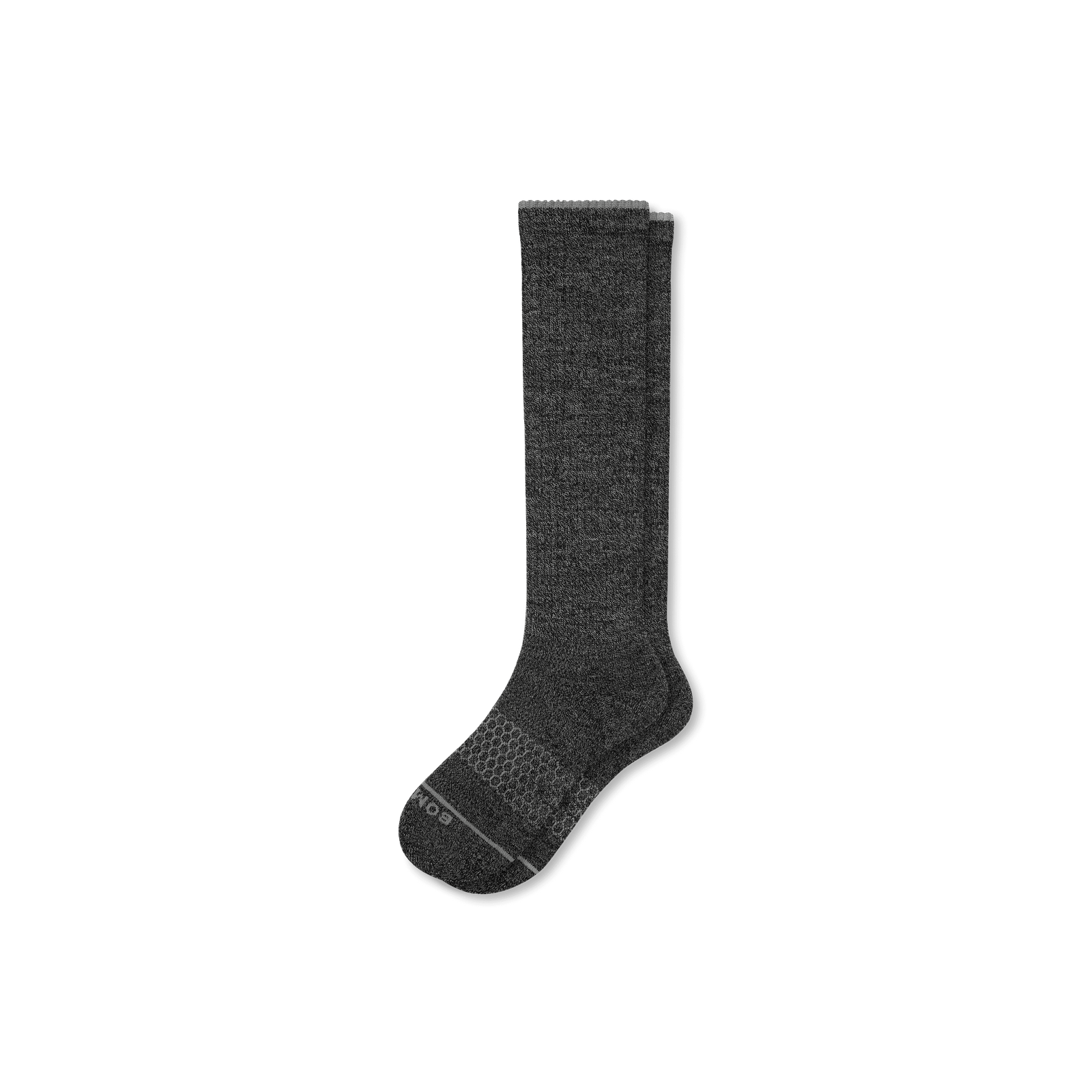 Merino Wool Blend Knee High Socks - Charcoal L [7807]