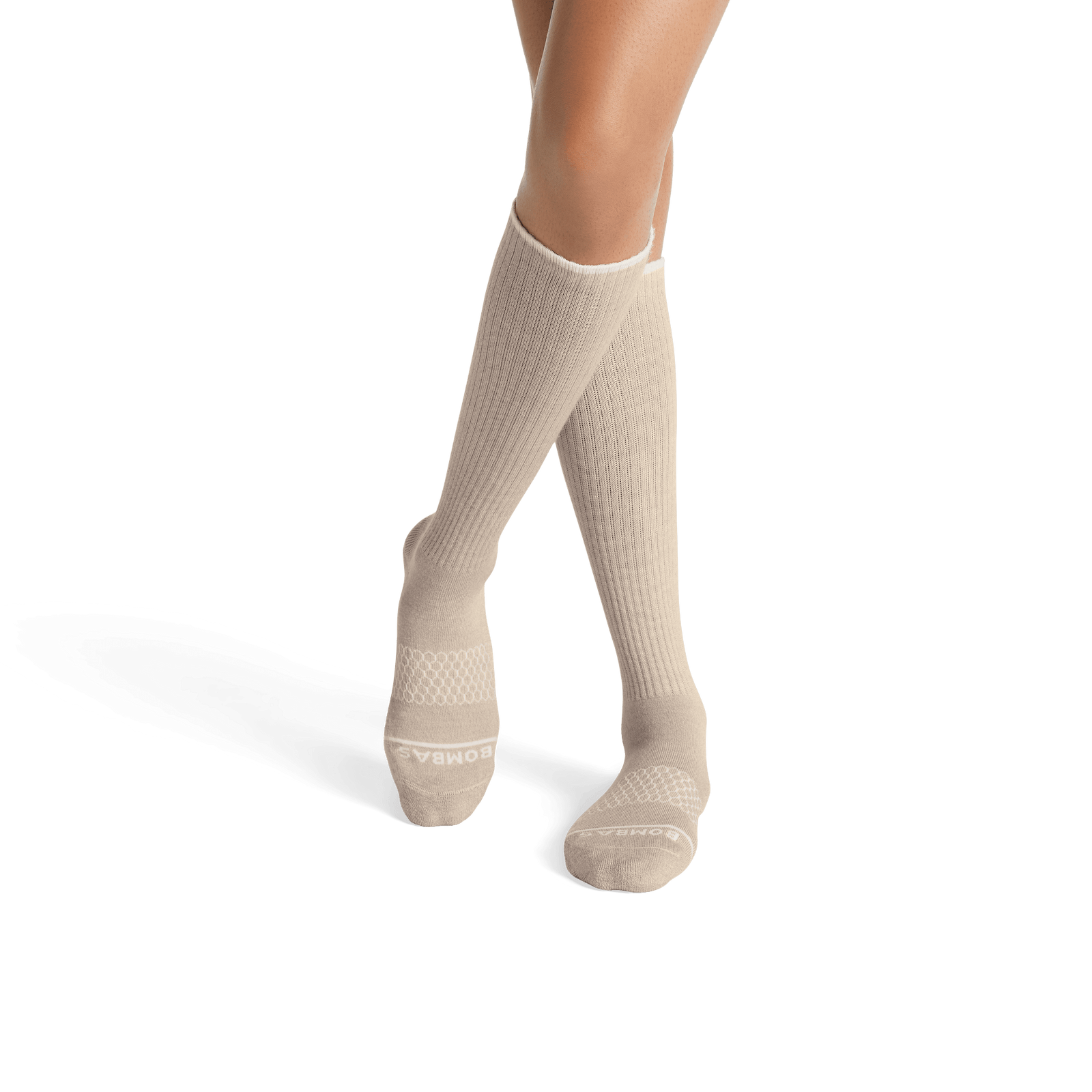 Merino Wool Blend Knee High Socks - Khaki WO1 [7807]