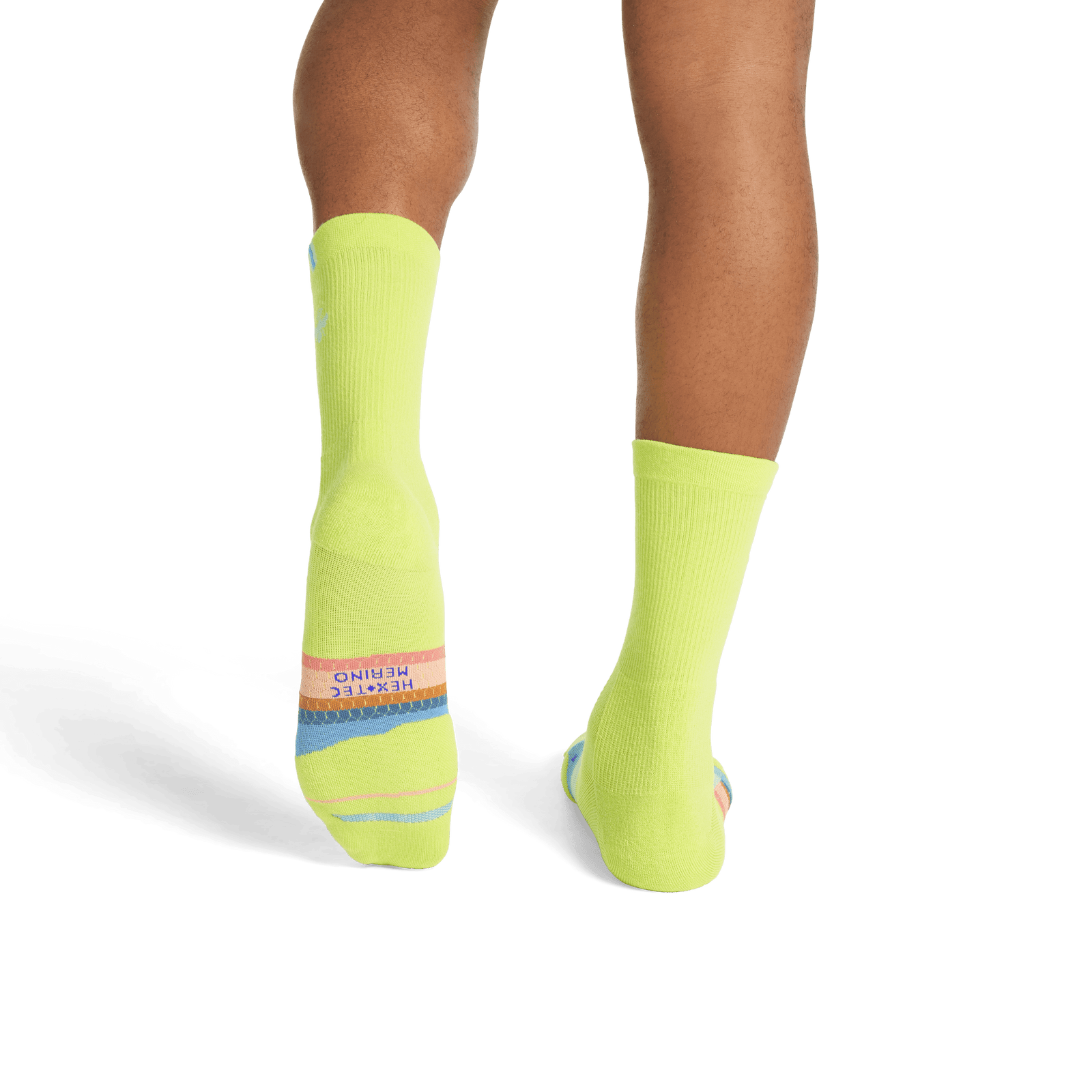 Merino Wool Blend Athletic Calf Socks - Green Chartreuse MO2 [8068]