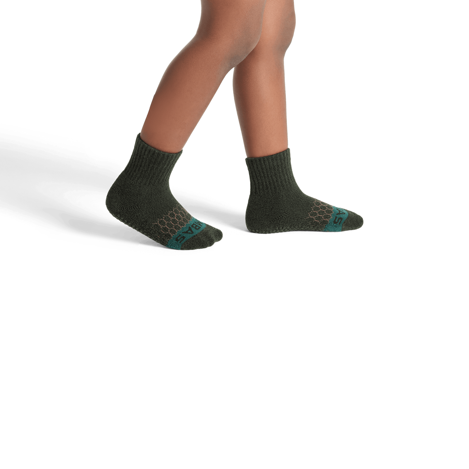 Marl Gripper Calf Socks - Black / Midnight Olive TO1 [8107]