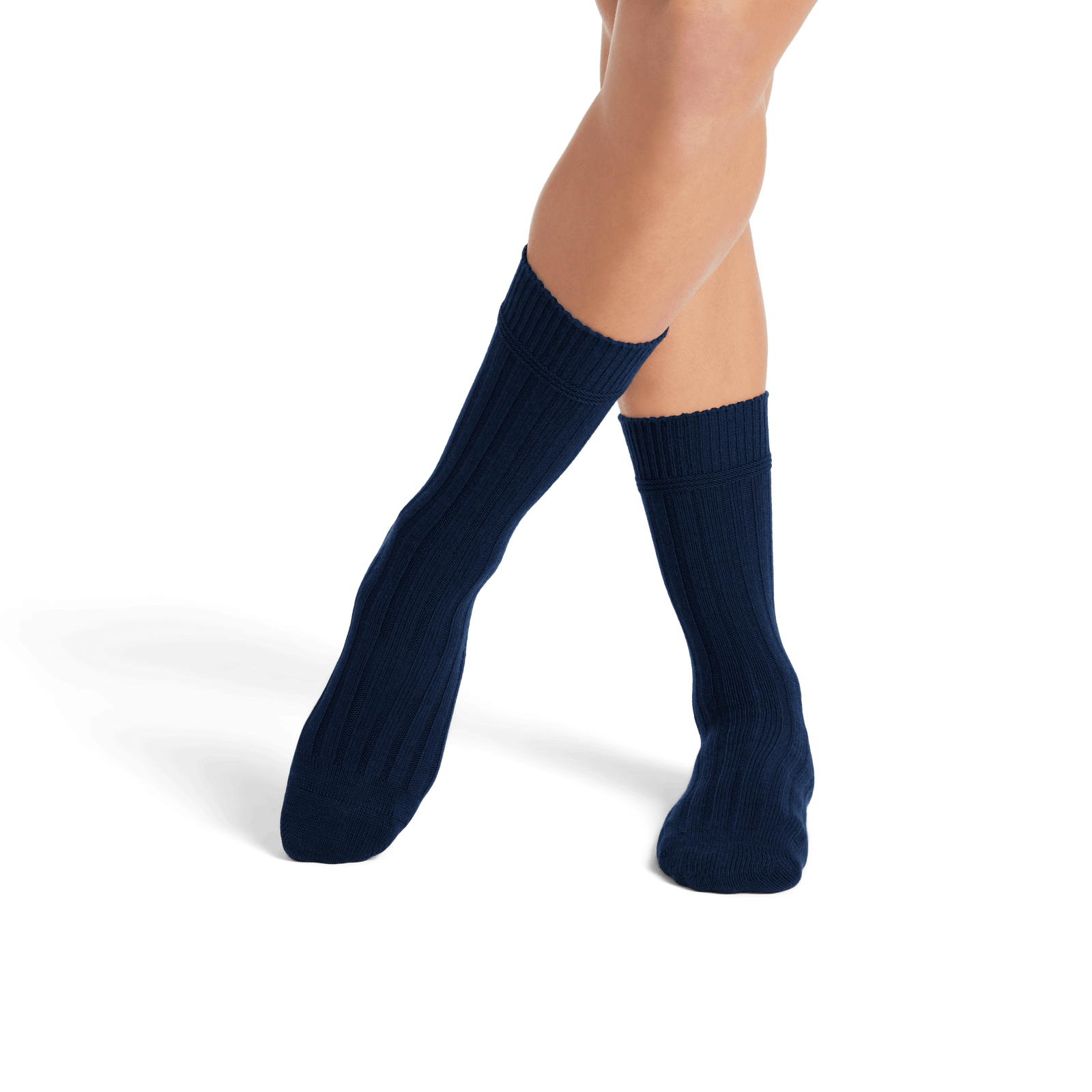 Merino Cashmere Blend Calf Socks - Midnight Navy MO1 [8155]