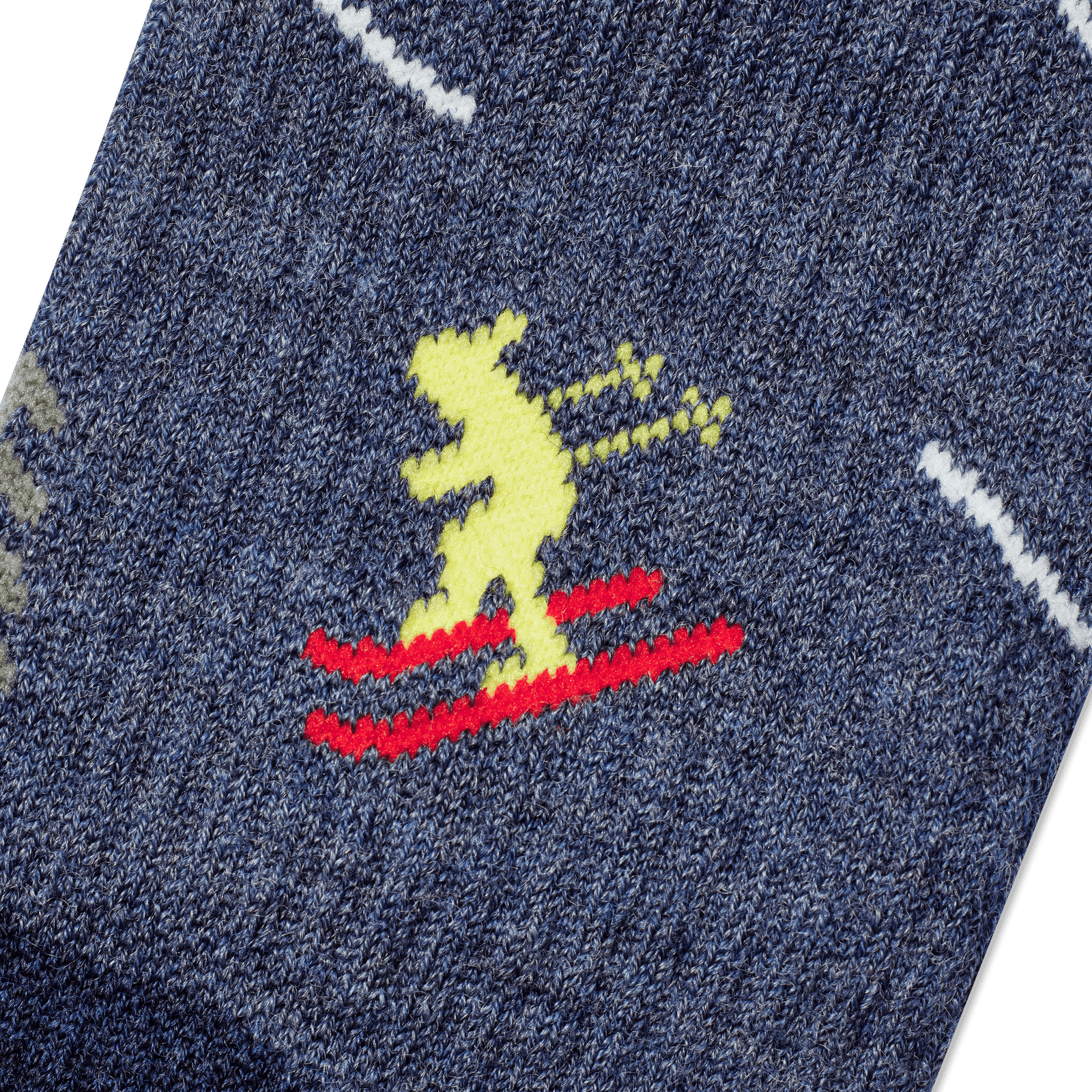 Merino Wool Blend Calf Socks - Varsity Navy Heather Detail [8178]