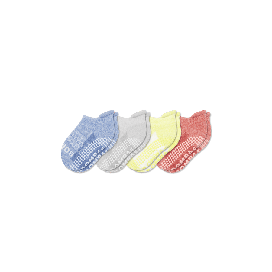 Toddler Two Tone Gripper Ankle Sock 4-Pack - Fresh Crew Rotation
