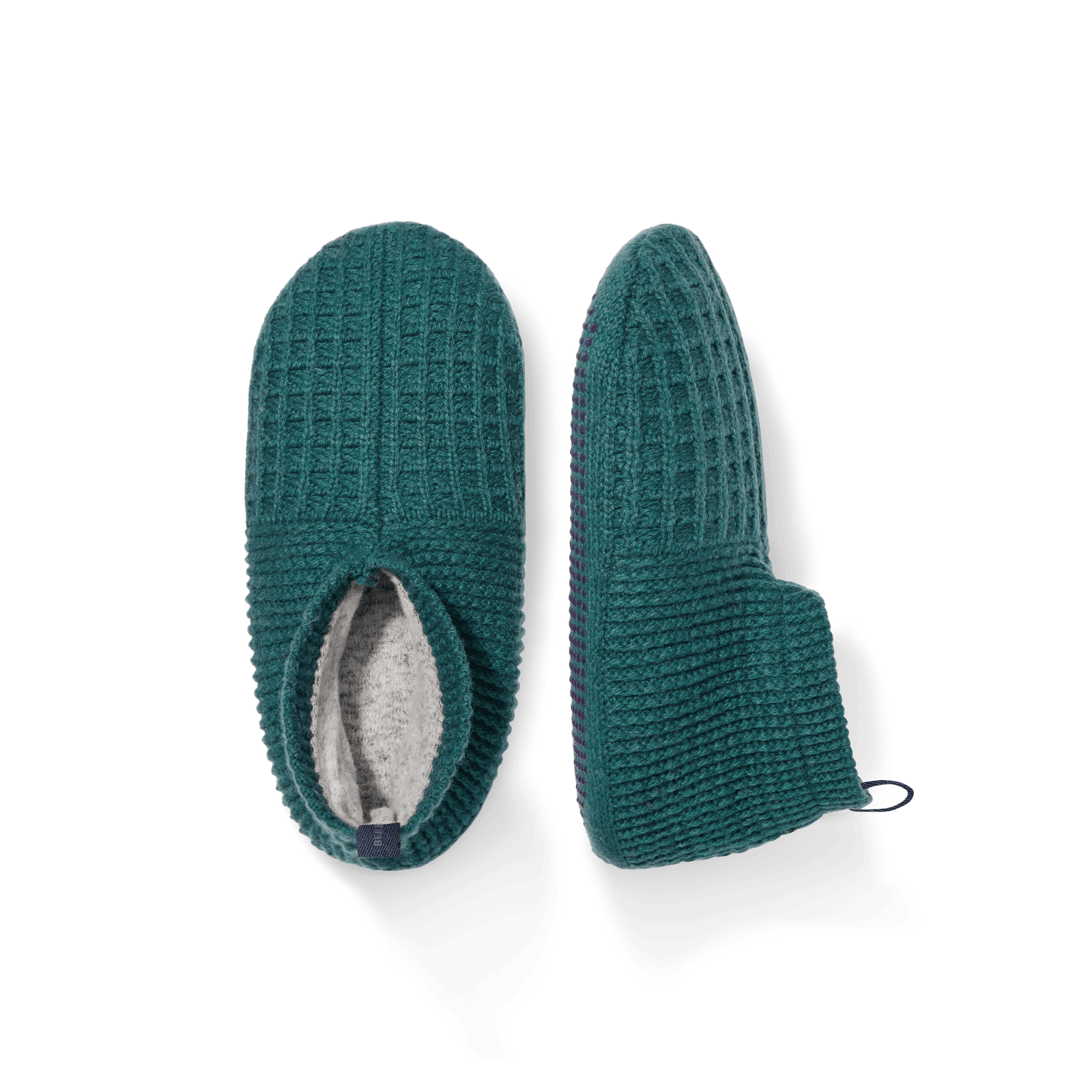 Waffle Gripper Slipper - Forest Green Midnight Navy L Front + Side [8282]