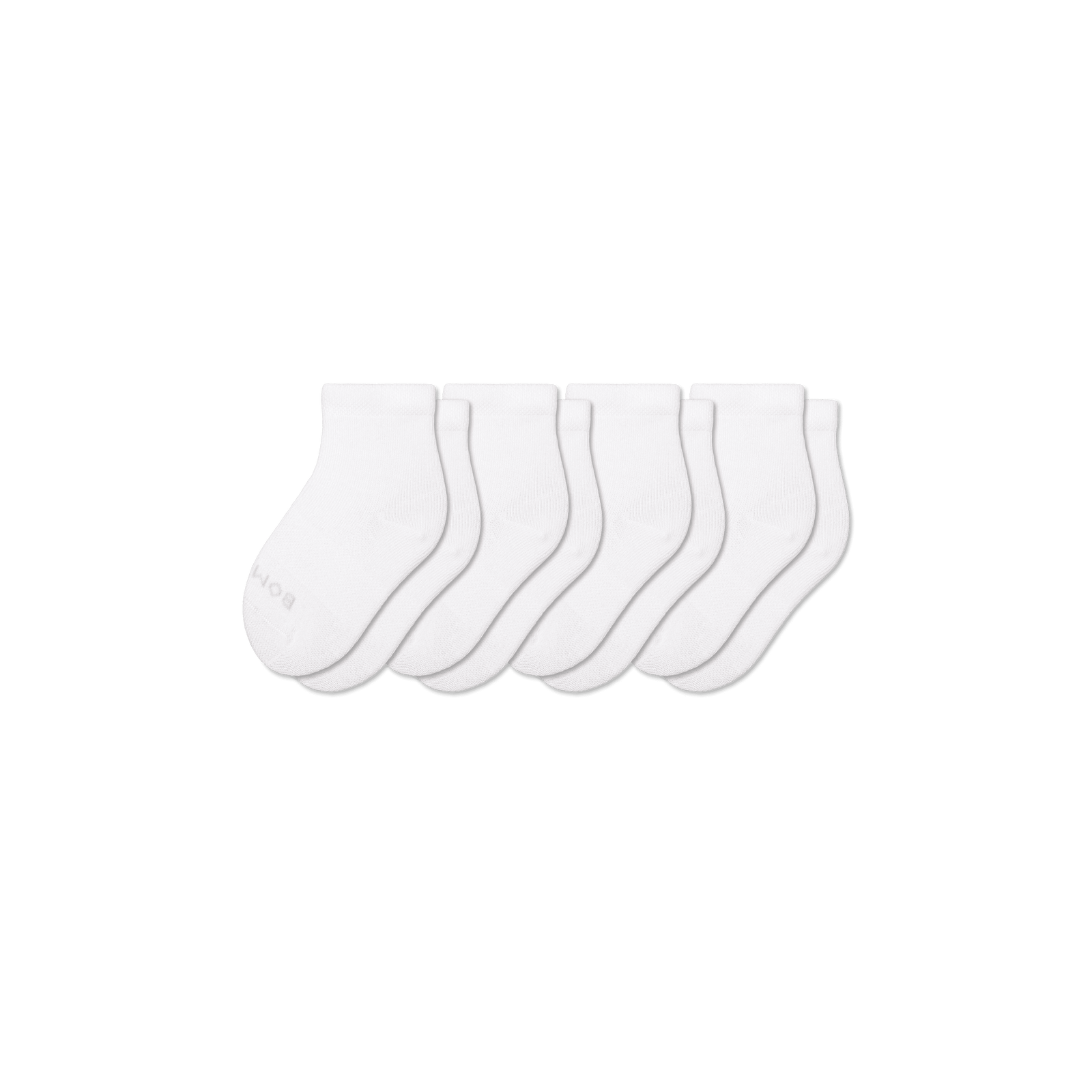 Toddler Lightweight Calf Sock 4-Pack - White