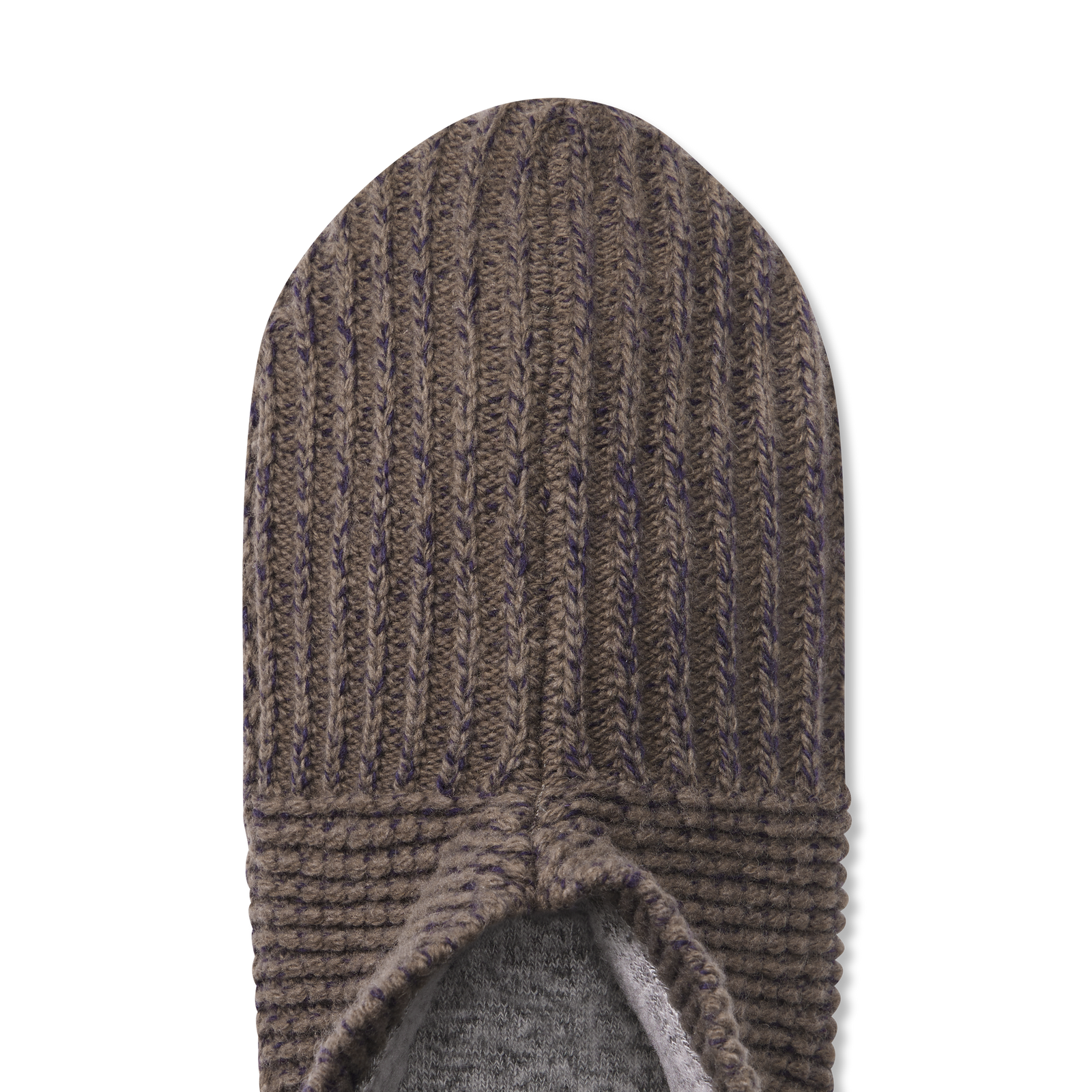 Adult Marl Tuck Stitch Gripper Slipper OAKMOSS-NAVY-detail-6-transparent