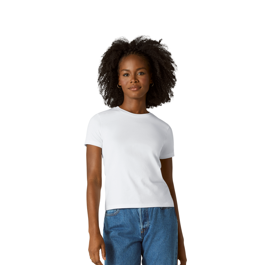 Women's Pima Cotton Slim Crew Neck T-Shirt - Weekend Staple