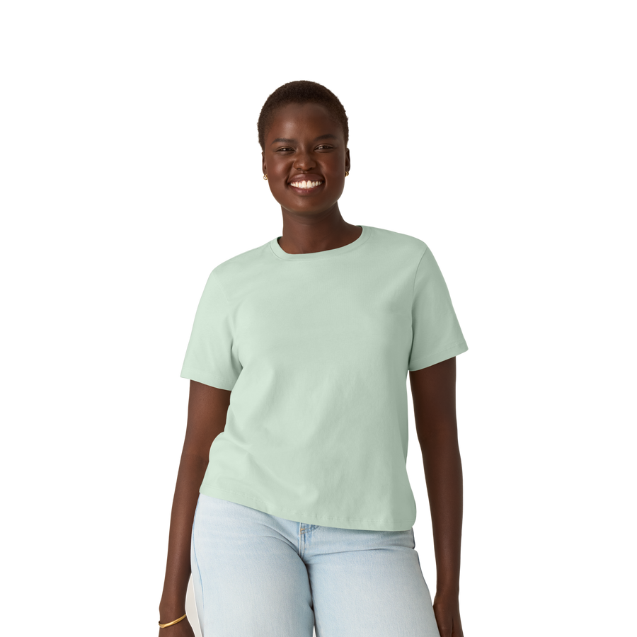 Women's Pima Cotton Crew Neck T-Shirt - Classic Studio Wear